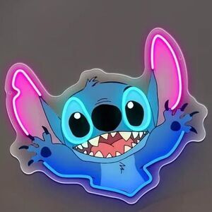 Official Stitch Neon LED Sign, Lilo & Stitch Decor, Disney Kids Bedroom Wall Art